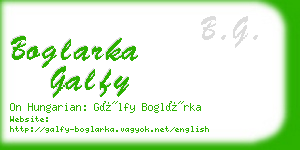 boglarka galfy business card